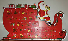 Calendario Avvento slitta di Babbo Natale in compensato