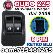 Pulsantiera Alzacristalli Interruttori Vetri Anteriori FIAT QUBO 8PIN 73546127