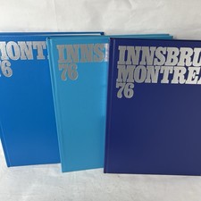 COFANETTO 3 LIBRI INNSBRUCK MONTREAL 76 LIBRO SPORT GIOCHI OLIMPICI