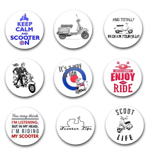 25mm button badges - 1",