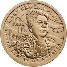 ?? USA AMERICAN NATIVE ?? 1 $ DOLLARO 2025 D FDC Mary KAWENA PUK DA ROTOLINO