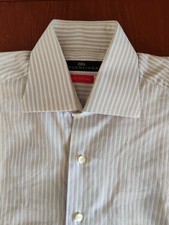 Camicia uomo a righe lilla e