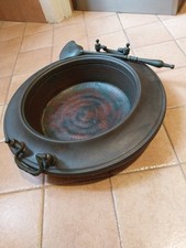 braciere antico ed autentico, di rame pieno ,completo di paletta.Diametro 45 cm