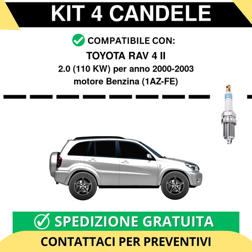 Kit candele per toyota rav - toyota, 4