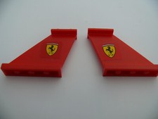 Lego 2 red Tails 4 x 1 x 3 w/