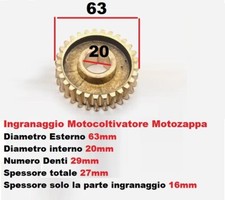 Ingranaggio Motocoltivatore Motozappa Orto Fresa ingranaggio Zappetta