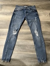 Jeans Zara blu denim bottoni