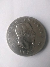REGNO D'ITALIA 1875: 5 Lire