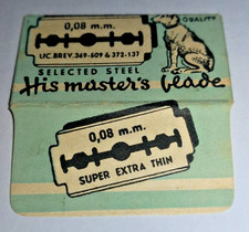 "HIS MASTER fend"-  Lametta da collezione Hojas de afeitar Vintage Razor blade