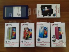 Stock 25 pz COVER CUSTODIA PORTAFOGLIO FLIP CLEAR VIEW SAMSUNG GALAXY S5