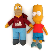THE SIMPSON Peluche Homer e Bart Visit Springfield Plush Matt Groening 2006 30cm