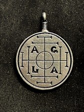 AGLA Double‑Sided Protective Amulet.Hand‑Wrapped Loop/Esoteric Kabbalistic Charm