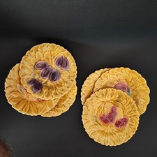 6 piatti a barbotine con frutti - Sarreguemines - 1920-50 (cod. 1739)