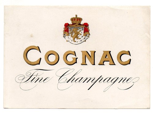Etichetta cognac fine - cognac,