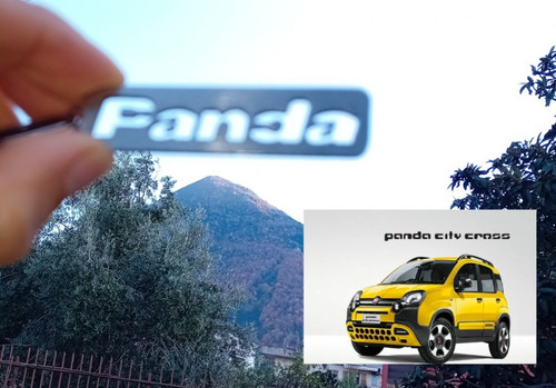 Portachiavi logo panda - panda, acciaio