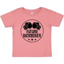 Inktastic Kickboxing Future Kickboxer Baby T-Shirt Gym Exercise Clothes Self