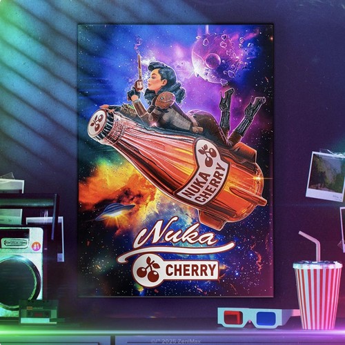 Displate fallout nuka cherry - fallout-nuka,