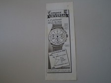 advertising Pubblicità 1941 OROLOGIO UNIVERSAL GENEVE COMPAX