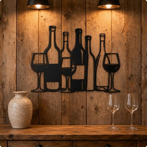 Sagoma vino metallo stile - metallo,