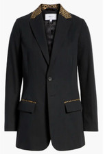 NUOVO! Blazer Current Elliott Calla in nero ghepardo bordo leopardato 0 CITY MODERN