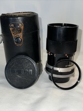 Vintage Tamron 192083~f=135mm~1:28~obiettivo zoom automatico~custodia~filtro lucernario Vivitar