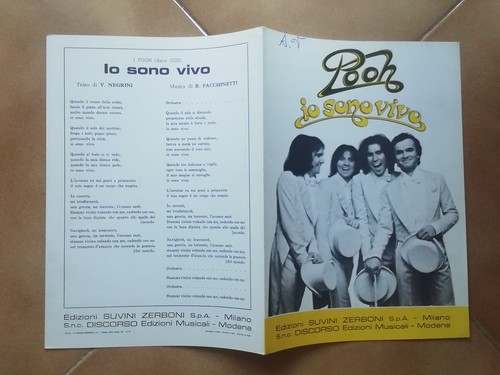 Pooh sono vivo spartito - io,