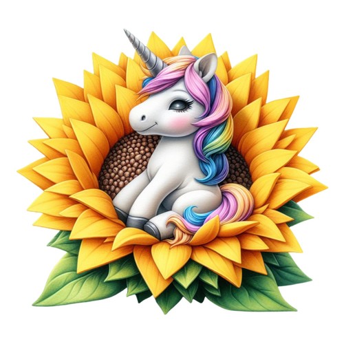 Adesivi girasoli unicorno - girasoli,