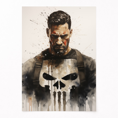 Poster the punisher stile - a4,