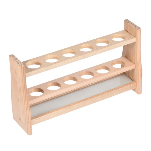 Porta provette legno - rack, 6