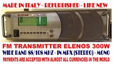 Trasmettitore FM Broadcast Professional Elenos ETG 300w banda larga 88 108 Mhz