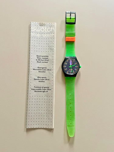 Swatch stop watch - ssb101, green