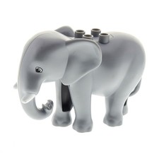 1x Lego Duplo animale elefante nuovo grigio chiaro zoo parco animali 5634 4583385 89874c01pb01