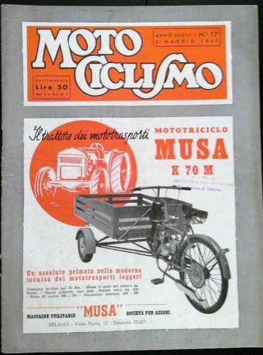 Moto ciclismo maggio 1947 - ciclismo,