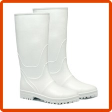 stivali in gomma da lavoro donna pioggia  per caccia pesca pvc ginocchio bianchi