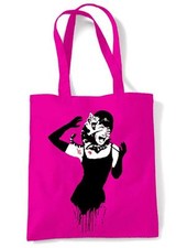 Bansky Audrey Hepburn & Gatto Spesa - Borsa a Tracolla