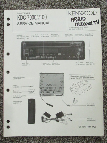 Kenwood kdc 7000 - kenwood, kdc-7100