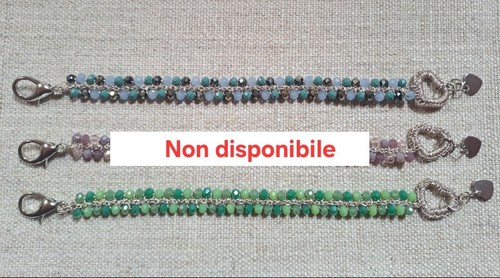 Bracciale uncinetto perline - bracciale,