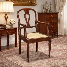 Poltrona Antica Noce Seduta