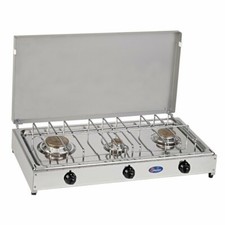 Fornello 3 fuochi a gas Gpl / Metano con piano acciaio inox 5523G Parker ita 