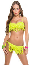 Sexy Bikini Frange Giallo