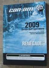 CAN AM BRP MANUALE GUIDA DELL'OPERATORE 2009 RENEGADE 219701217