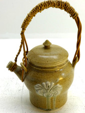 Bottiglia Artigianale Dipinta A Mano Con Manico A Vite E Coperchio