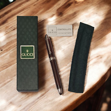 Gucci Penna Stilografica Numerata in Ebanite e Argento prodotta da Stipula