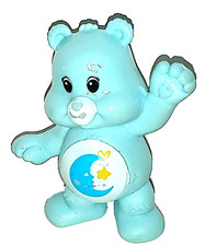 CARE BEARS  - ORSETTI DEL CUORE 2012 Hasbro Us mini plastic figure - azzurro