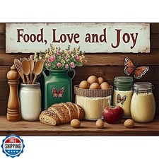 CEOVR Kit Cucina Diamante Arte per Adulti, Cibo Diamante Pittura Punti Fai da Te Gemma