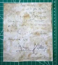 RIPRODUZIONE RECENTE  - fascismo lettera Gabriele D'Annunzio NO benito mussolinI