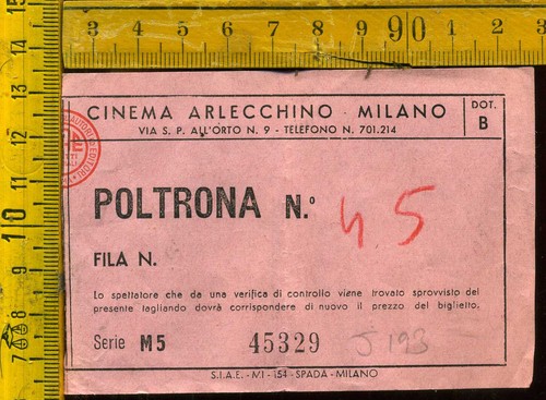 Biglietto teatro cinema - teatro,