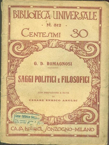 Saggi politici filosofici - saggi,