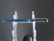 Stilografica COLUMBUS pennino oro 585 (14 carati) lacca blu marmorizzata