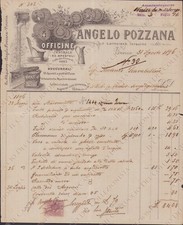 1896 VENEZIA Lattoniere Idraulico ANGELO POZZANA Officine ricevuta